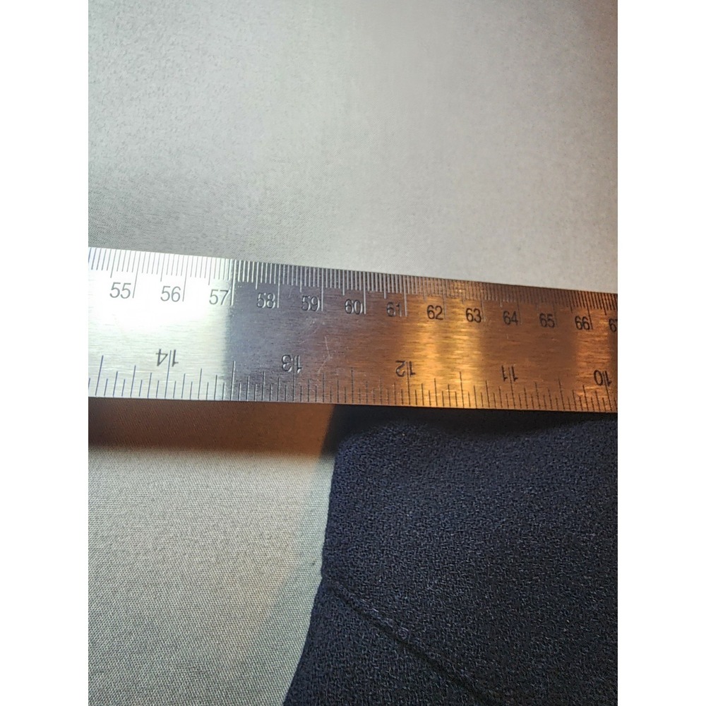 Vintage 1990s Women's Navy Blue A-Line Midi Skirt Size 4 - Picture 6 of 7